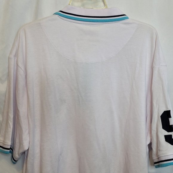 Franky Max Polo Size 3XL Big Pony White Teal Number 9 - Picture 6 of 7